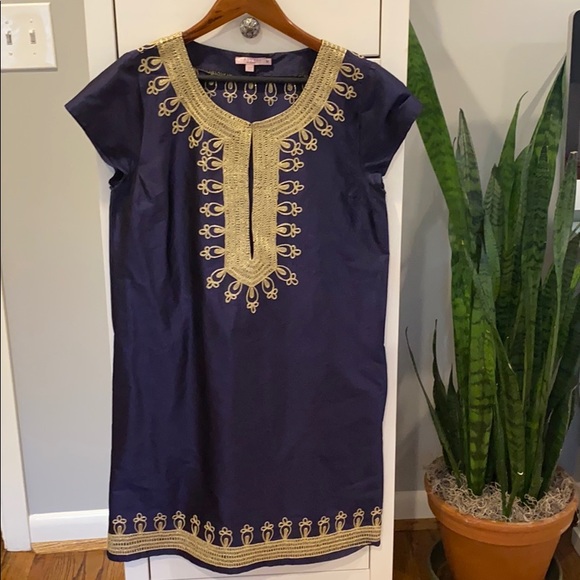 Calypso St. Barth Dresses & Skirts - Navy blue calypso shift silk dress